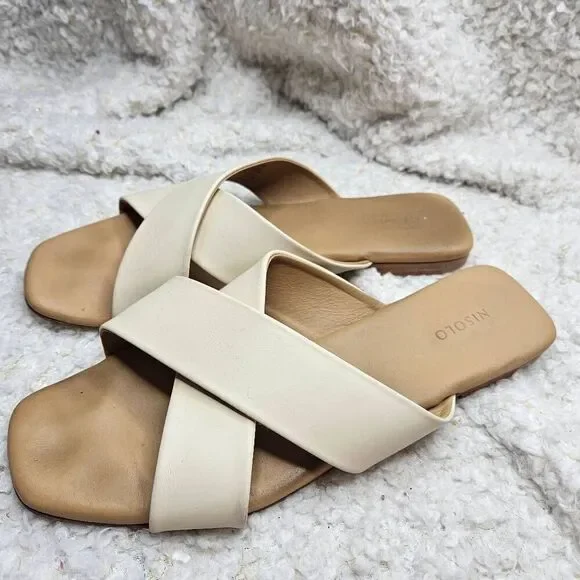 Nisolo‎ Catalina Cross Strap Slide Sandals sz 10 - Picture 4 of 6